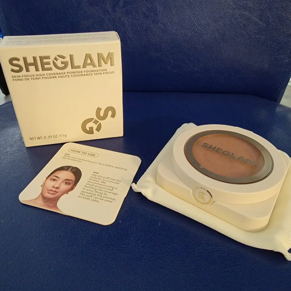Sheglam Skin Focus High Coverage Powder Foundations Saddle NIB